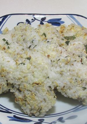 南高梅干とじゃことご飯のおせんべい-レシピのメイン写真