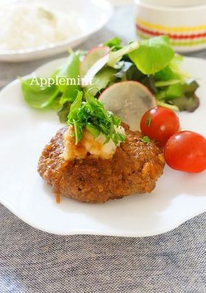 照り焼きハンバーグ梅おろしそソース-レシピのメイン写真