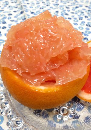 【豪華】丸ごとグレープフルーツゼリー♪-レシピのメイン写真