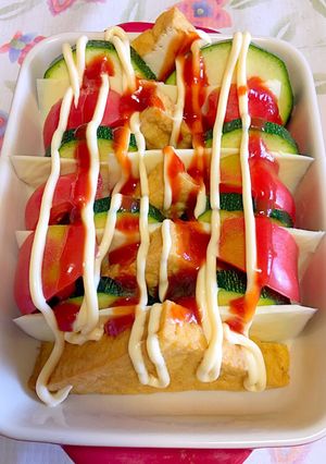 簡単なズッキーニと厚揚げのチーズ焼き-レシピのメイン写真