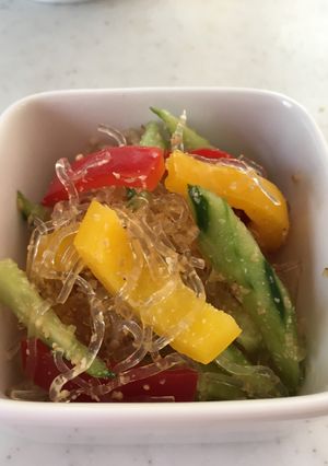 簡単に！キレイ色の酢の物♡-レシピのメイン写真