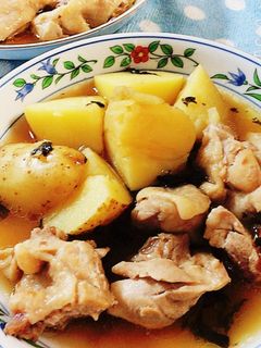 ヘルシー♡新じゃがと鶏肉のお酢煮♡-レシピのメイン写真