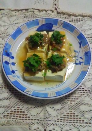 豆腐の南高梅の入った肉詰め蒸し♪-レシピのメイン写真
