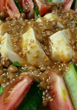 混ぜるだけ！納豆ドレッシング-レシピのメイン写真