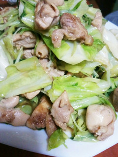 鳥モモとキャベツのさっぱり塩ダレ炒め-レシピのメイン写真