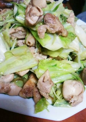 鳥モモとキャベツのさっぱり塩ダレ炒め-レシピのメイン写真