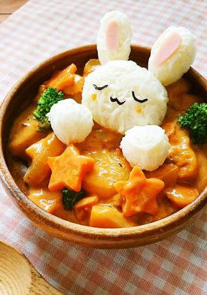 ふわふわうさぎのミートソースシチュー。-レシピのメイン写真