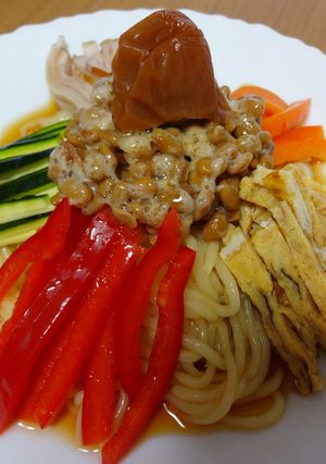 ♡梅納豆のスタミナ冷やし中華♡-レシピのメイン写真