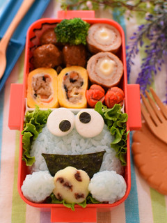 【キャラ弁】クッキーモンスター弁当-レシピのメイン写真