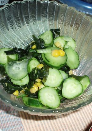 きゅうりとわかめとコーンの酢の物-レシピのメイン写真