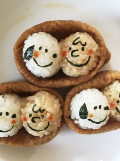 ❁キャラ弁❁スヌーピーのおいなりさん❁-レシピのメイン写真