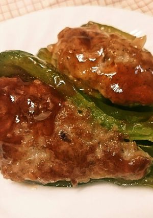 簡単ピーマンの肉詰め美味しいタレ♪焼き方-レシピのメイン写真