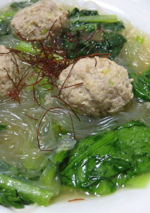 春雨と肉団子のおかずスープ☆ミ-レシピのメイン写真