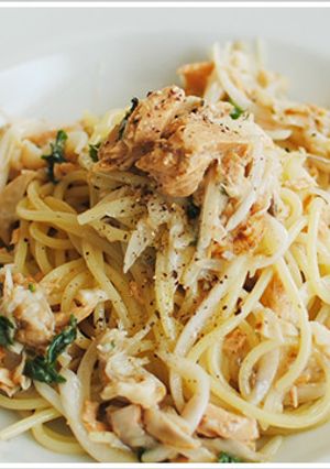 まぐろフィレのオイル漬け使用冷製パスタ-レシピのメイン写真