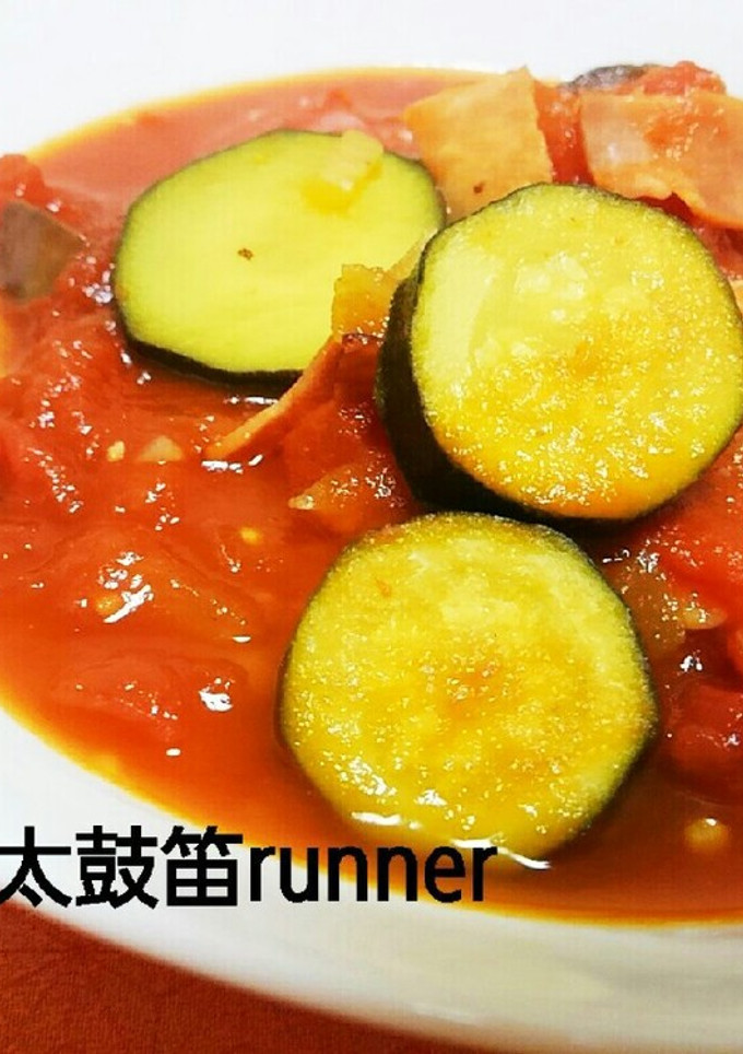 簡単♪ナスとズッキーニのトマトスープ-レシピのメイン写真