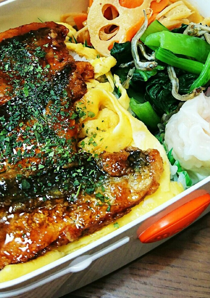 旦那絶賛♪いわしの蒲焼き弁当-レシピのメイン写真