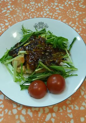 ステーキ風鳥むね肉の甘酢あんかけ-レシピのメイン写真