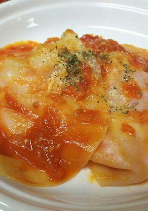 餃子の皮とカニかまde~ラビオリ-レシピのメイン写真