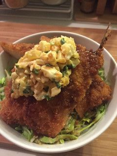 鯵とイカフライのタルタルソース丼-レシピのメイン写真