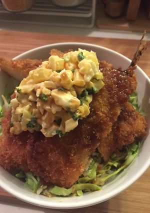 鯵とイカフライのタルタルソース丼-レシピのメイン写真