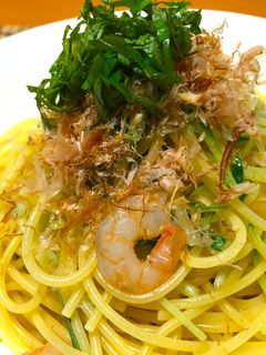 水菜と小海老の和風パスタ-レシピのメイン写真