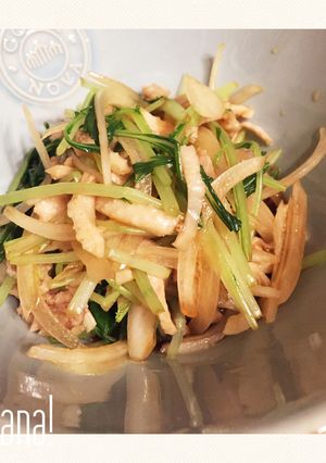 水菜シャキシャキ 鶏皮ポン酢-レシピのメイン写真