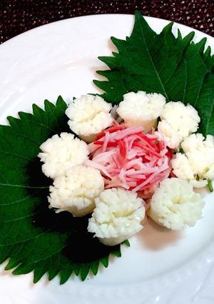 さけるチーズとカニカマで♪紫陽花サラダ-レシピのメイン写真