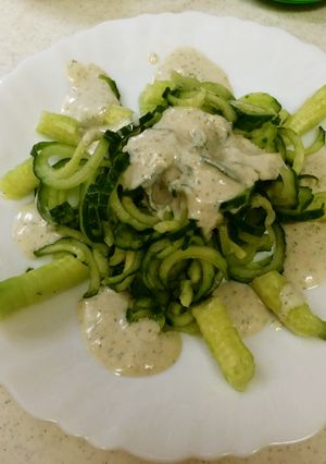 ベジヌードル　豆腐のアルフレッドソース風-レシピのメイン写真