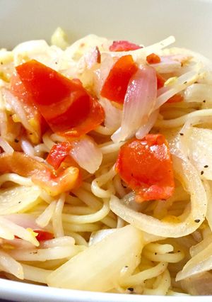 もちもち！和風トマトパスタ-レシピのメイン写真