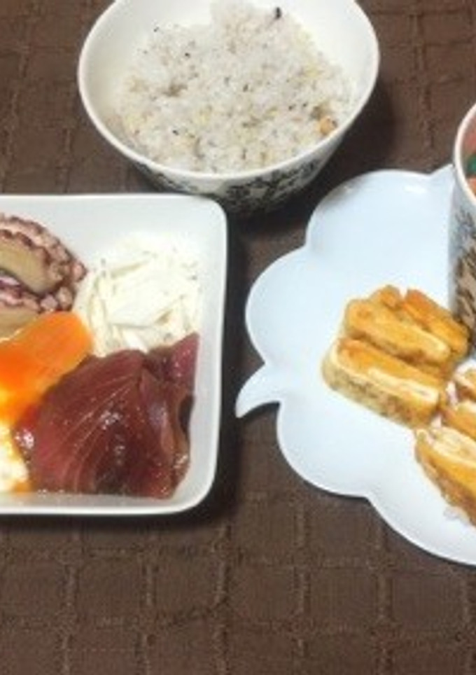 漬けまぐろとタコのトロロ定食-レシピのメイン写真