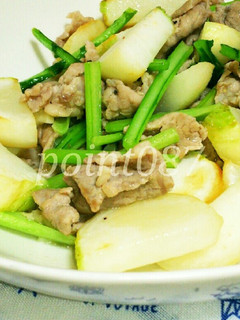 豚肉とカブの塩レモン炒め-レシピのメイン写真