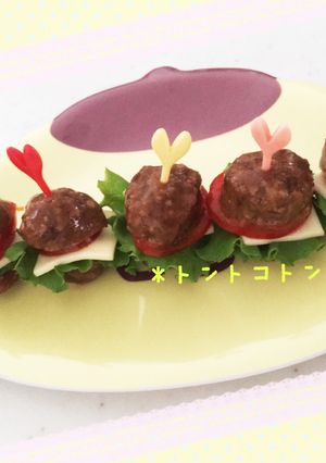 お弁当に入れてね!ミートボールバーガー☆-レシピのメイン写真