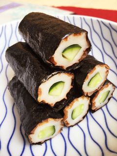 2分で完成!ウメ〜♪ちくキュー海苔巻き-レシピのメイン写真