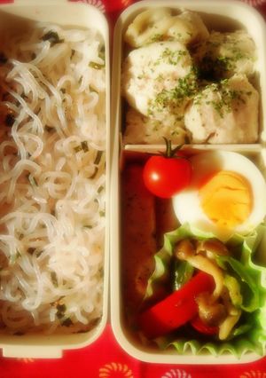 【糖質オフ弁当】白滝タラコ&鶏ハム-レシピのメイン写真