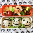 超簡単♡丸おにぎりでパンダのキャラ弁2