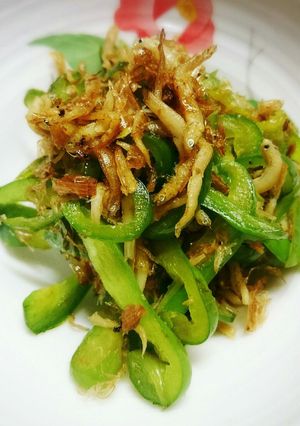ピーマンとしらすの炒め物-レシピのメイン写真