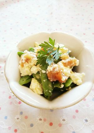 南高梅干しとインゲンのチーズ和え-レシピのメイン写真