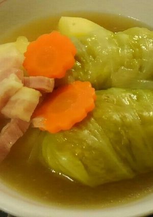 スープたっぷりコンソメ味のロールキャベツ-レシピのメイン写真