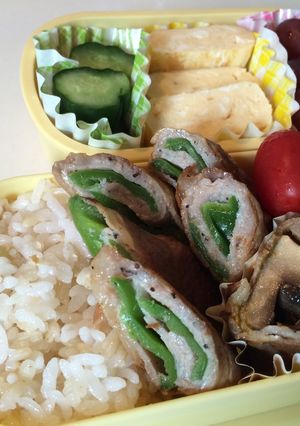 マッシュルームの肉巻カレー味♪-レシピのメイン写真