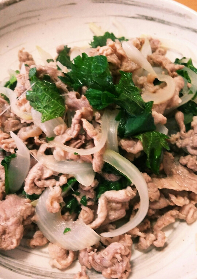 しそと豚肉と玉ねぎのさっぱり炒め-レシピのメイン写真