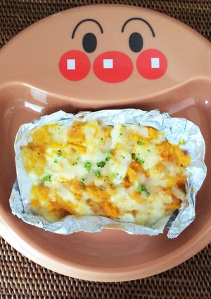 離乳食 後期 かぼちゃのパンでグラタン-レシピのメイン写真