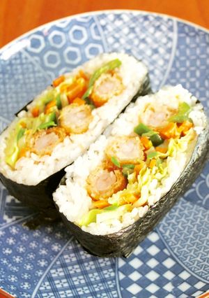 エビフライのおにぎらず-レシピのメイン写真