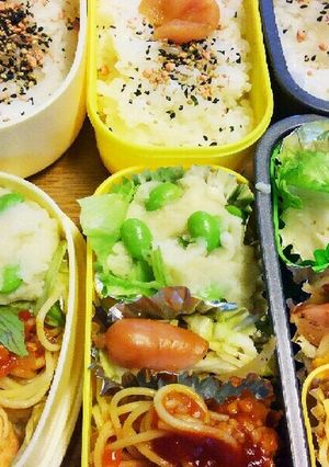 簡単枝豆ポテト お弁当 付け合せに-レシピのメイン写真