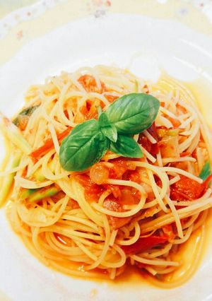 完熟トマトのパスタ(*^^*)-レシピのメイン写真