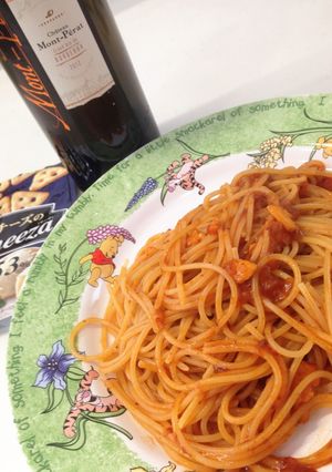 クラッシュチーザのミートソースパスタ-レシピのメイン写真