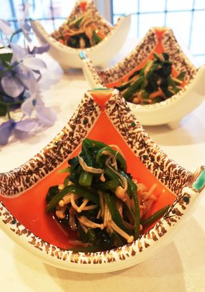 ほうれん草とえのきのニンニクポン酢-レシピのメイン写真