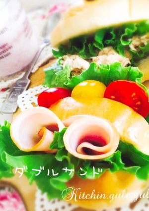 ロールパンでダブルサンド-レシピのメイン写真