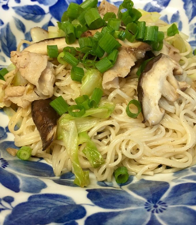簡単❗️しいたけ・キャベツで焼きそうめん-レシピのメイン写真