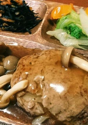 きのこの和風あんかけハンバーグ-レシピのメイン写真