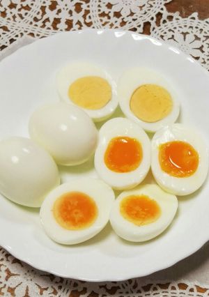 ゆで卵☆やや半熟卵☆半熟卵の作り方-レシピのメイン写真